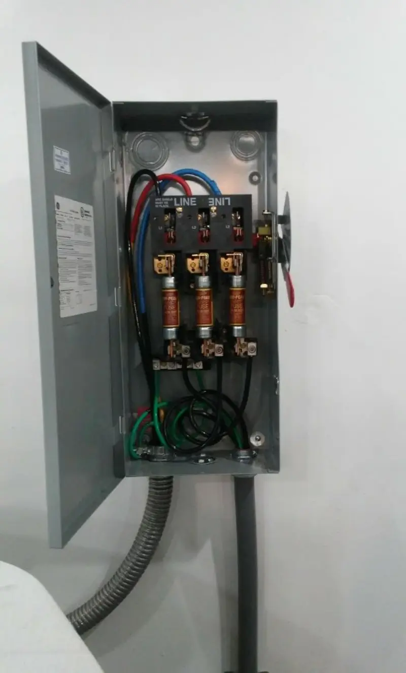 Three-phase disconnect switch installed for Electrical Wiring & Rewiring in Homewood